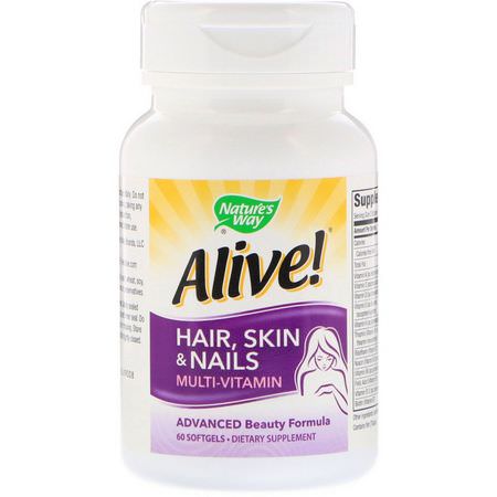 Nature's Way Hair Skin Nails Formulas Multivitamins - 多種維生素, 指甲, 皮膚, 頭髮