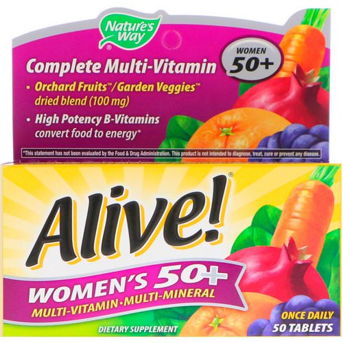 Nature's Way, Alive! Women's 50+ Complete Multi-Vitamin, 50 Tablets Review