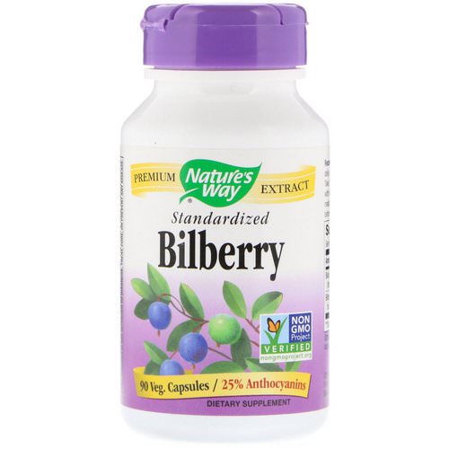 Nature's Way, Bilberry, Standardized, 90 Veg Capsules Review