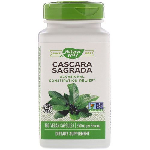 Nature's Way, Cascara Sagrada, 350 mg, 180 Vegan Capsules Review
