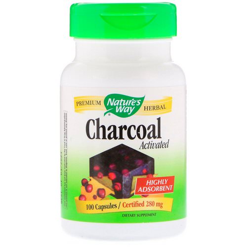 Nature's Way, Charcoal, Activated, 280 mg, 100 Capsules Review
