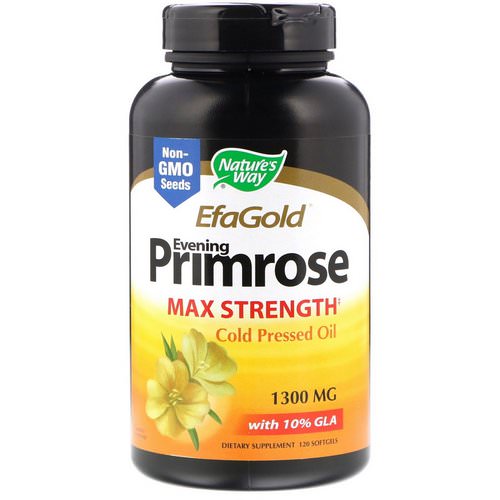 Nature's Way, EfaGold, Evening Primrose, Max Strength, 1,300 mg, 120 Softgels Review