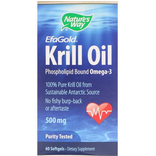 Nature's Way, EfaGold, Krill Oil, 500 mg, 60 Softgels Review
