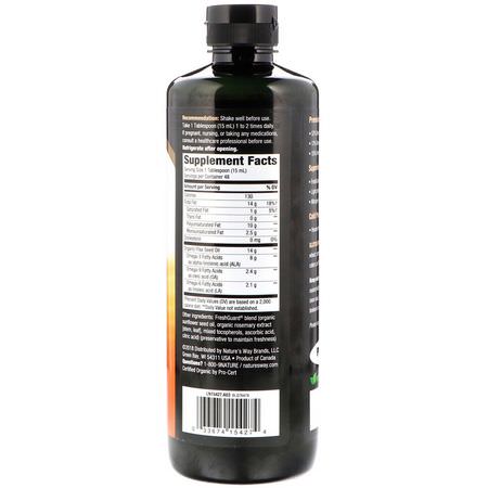 亞麻籽補品, 歐米茄EPA DHA: Nature's Way, EFAGold, Organic, Flax Oil, 24 fl oz (720 ml)