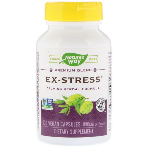 Nature's Way, Ex-Stress, Calming Herbal Formula, 890 mg, 100 Vegan Capsules Review