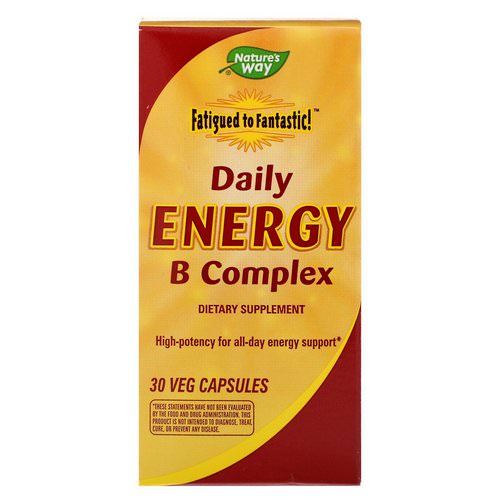 Nature's Way, Fatigued to Fantastic! Daily Energy B Complex, 30 Veggie Caps Review