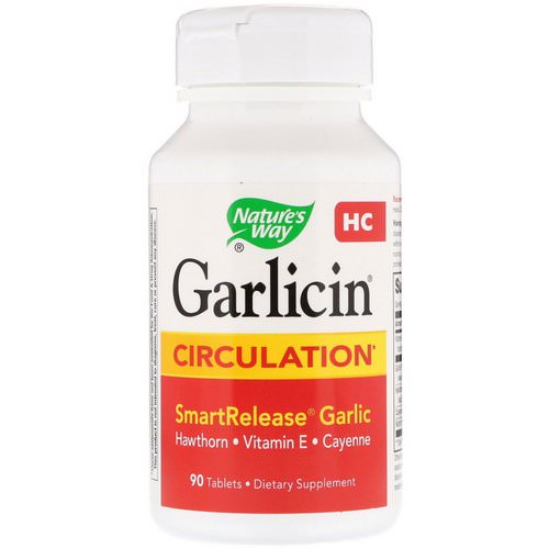 Nature's Way, Garlicin HC, Circulation, Odor Free, 90 Tablets Review
