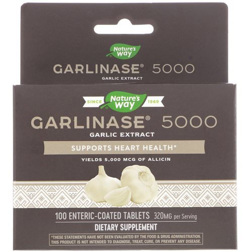 Nature's Way, Garlinase 5000, 320 mg, 100 Enteric-Coated Tablets Review