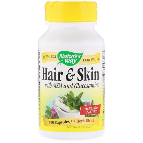 Nature's Way, Hair & Skin, With MSM and Glucosamine, 100 Capsules Review