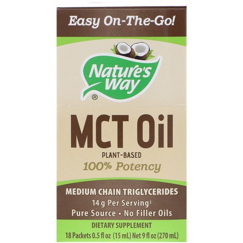 Nature's Way, MCT Oil, 18 Packets, 0.5 fl oz (15 ml) Each Review
