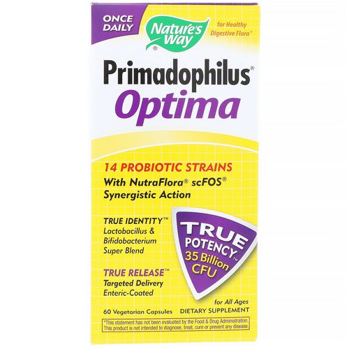 Nature's Way, Primadophilus Optima, For All Ages, 60 Vegetarian Capsules Review