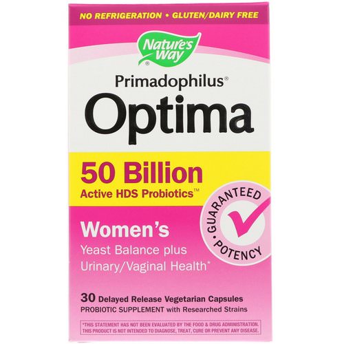 Nature's Way, Primadophilus Optima, Women's, 30 Delayed Release Vegetarian Capsules Review