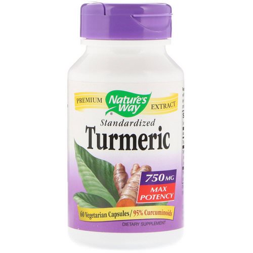 Nature's Way, Turmeric, Standardized, Max Potency, 750 mg, 60 Vegetarian Capsules Review