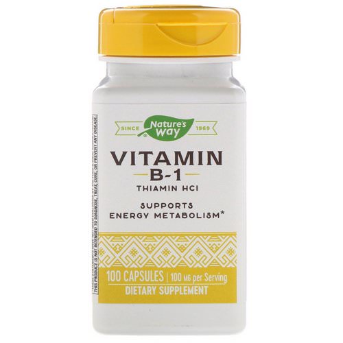 Nature's Way, Vitamin B-1, 100 mg, 100 Capsules Review