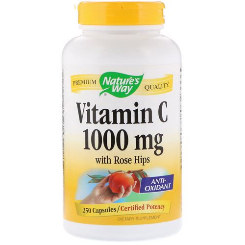 Nature's Way, Vitamin C with Rose Hips, 1,000 mg, 250 Capsules Review
