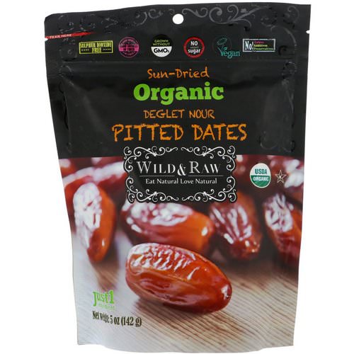 Nature's Wild Organic, Wild & Raw, Sun-Dried, Organic Deglet Noor Pitted Dates, 5 oz (142 g) Review
