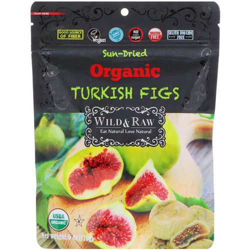 Nature's Wild Organic, Wild & Raw, Sun-Dried, Organic Turkish Figs, 6 oz (170 g) Review