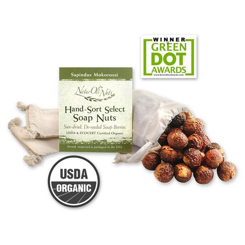 NaturOli, Organic, Hand-Sort Select Soap Nuts With 1 Muslin Drawstring Bag, 4 oz Review