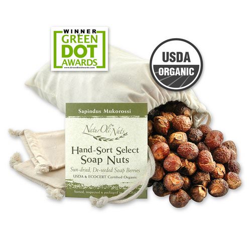 NaturOli, Organic, Hand-Sort Select Soap Nuts With 2 Muslin Drawstring Bags, 32 oz Review