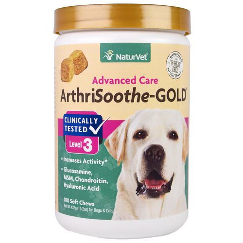 NaturVet, ArthriSoothe-GOLD, Advanced Care, Level 3, 180 Soft Chews, 15.2 oz (432 g) Review