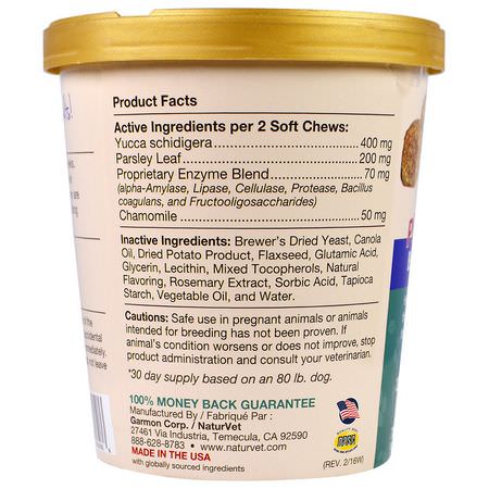 寵物草藥, 寵物補品: NaturVet, Coprophagia, Stool Eating Deterrent Plus Breath Aid, 70 Soft Chews, 5.4 oz (154 g)