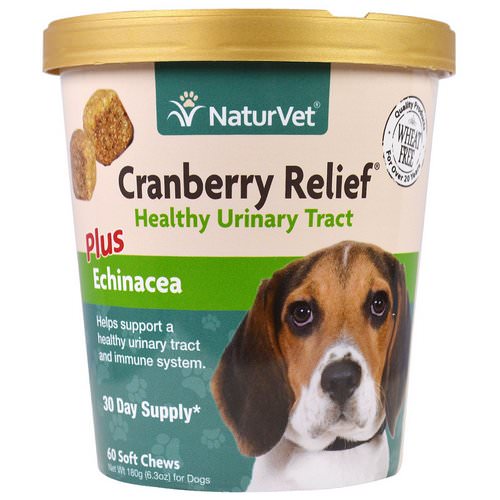 NaturVet, Cranberry Relief For Dogs Plus Echinacea, 60 Soft Chews, 6.3 oz (180 g) Review