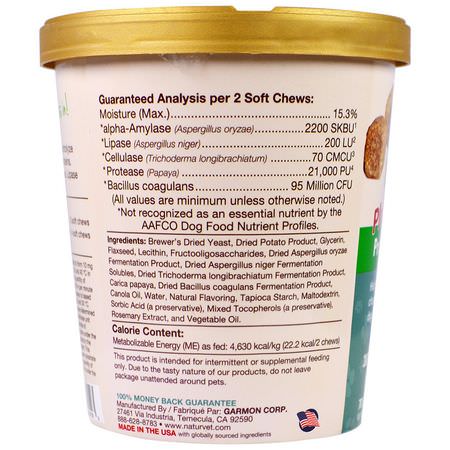寵物益生菌, 寵物補品: NaturVet, Digestive Enzymes, Plus Pre and Probiotic, 70 Soft Chews, 5.9 oz (168 g)