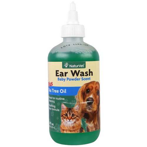 NaturVet, Ear Wash Plus Tea Tree Oil, Baby Powder Scent, 8 fl oz (236 ml) Review