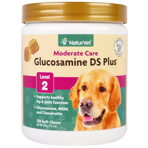NaturVet, Glucosamine DS Plus, Moderate Care, Level 2, 120 Soft Chews, 10.1 oz (288 g) Review
