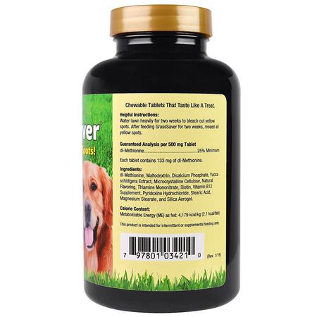 礦物質, 寵物維生素: NaturVet, GrassSaver, 500 Chewable Tabs, 8.8 oz (250 g)