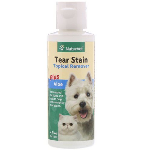 NaturVet, Tear Stain, Topical Remover Plus Aloe, For Dogs & Cats, 4 fl oz (118 ml) Review