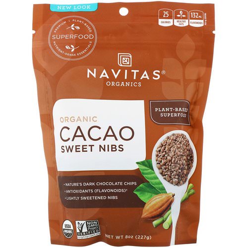 Navitas Organics, Organic Cacao Sweet Nibs, 8 oz (227 g) Review