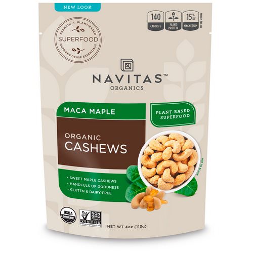 Navitas Organics, Organic Cashews, Maca Maple, 4 oz (113 g) Review