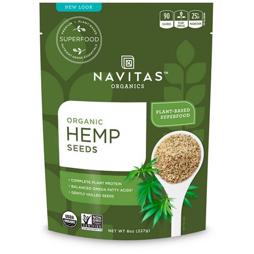 Navitas Organics, Organic Hemp Seeds, 8 oz (227 g) Review