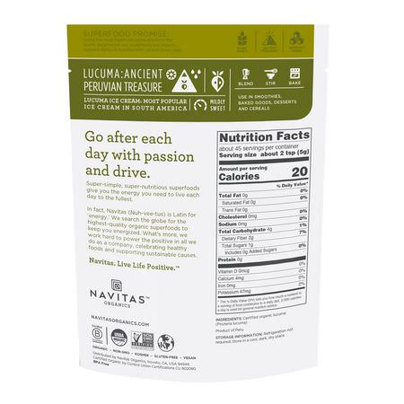 Lucuma, 超級食品: Navitas Organics, Organic Lucuma Powder, 8 oz (227 g)