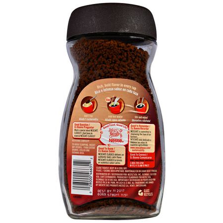 速溶黑咖啡: Nescafe, Clasico, Pure Instant Coffee, Dark Roast, 7 oz (200 g)