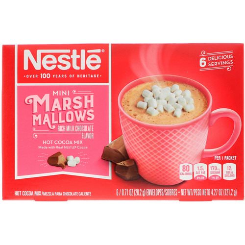 Nestle Hot Cocoa Mix, Mini Marshmallows, Rich Milk Chocolate Flavor, 6 Envelopes, 0.71 oz (20.2 g) Each Review