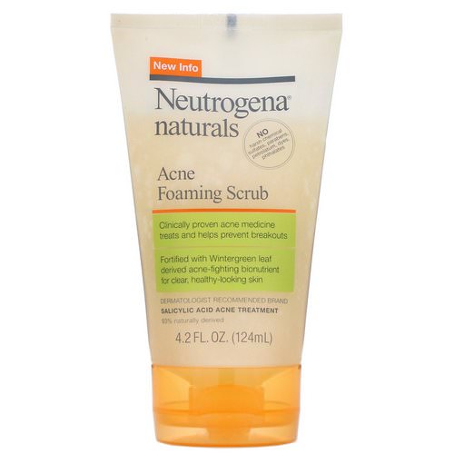 Neutrogena, Naturals, Acne Foaming Scrub, 4.2 fl oz (124 ml) Review