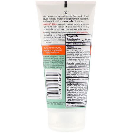水楊酸, 清潔劑: Neutrogena, Oil-Free Acne Stress Control, Power-Cream Wash, 6 fl oz (177 ml)