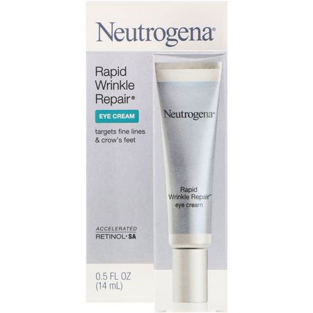 視黃醇, 眼霜: Neutrogena, Rapid Wrinkle Repair, Eye Cream, 0.5 fl oz (14 ml)