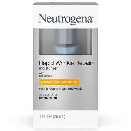 日間保濕霜, 面霜: Neutrogena, Rapid Wrinkle Repair, Moisturizer SPF 30, 1 fl oz (29 ml)