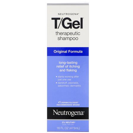 牛皮癬, 皮膚護理: Neutrogena, T/Gel, Therapeutic Shampoo, Original Formula, 16 fl oz (473 ml)