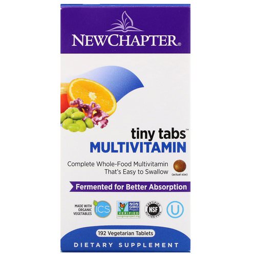New Chapter, Multivitamin Tiny Tabs, Complete Whole-Food Multivitamin, 192 Vegetarian Tablets Review