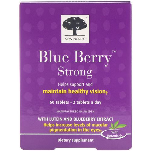 New Nordic, Blue Berry Strong, 60 Tablets Review