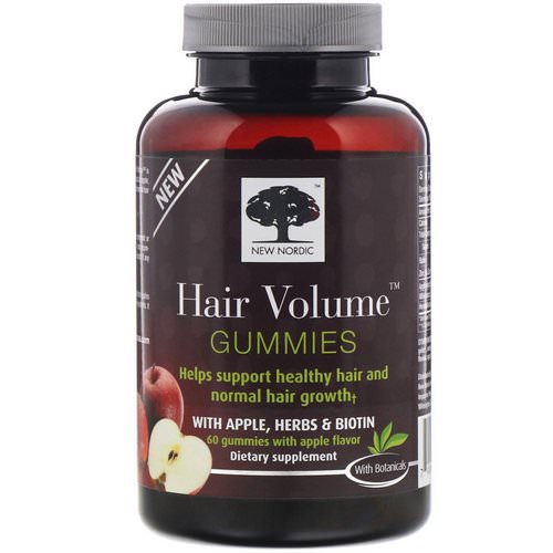 New Nordic, Hair Volume Gummies with Apple, Herbs & Biotin, Apple Flavor, 60 Gummies Review