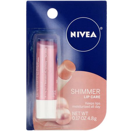 潤唇膏, 護唇: Nivea, Radiant Lip Care, Shimmer, 0.17 oz (4.8 g)