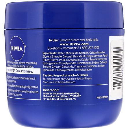 乳液, 浴: Nivea, Body Cream, Essentially Enriched, 13.5 fl oz (382 g)