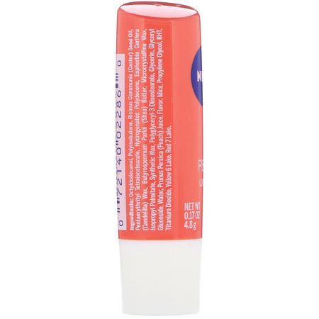 潤唇膏, 護唇: Nivea, Lip Care, Peach, 0.17 oz (4.8 g)