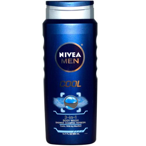 Nivea, Men 3-in-1 Body Wash, Cool, 16.9 fl oz (500 ml) Review