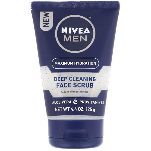 Nivea, Men, Deep Cleaning Face Scrub, Maximum Hydration, 4.4 oz (125 g) Review